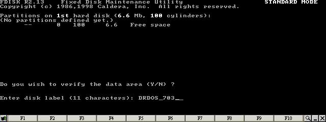 Enter a label for the disk image