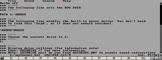 Change the path from DOS to DRDOS