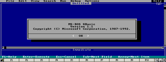 Microsoft QBasic 1.1