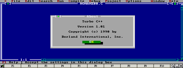 Turbo C++ 1.01