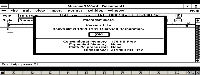 Microsoft Word for Windows 1.1