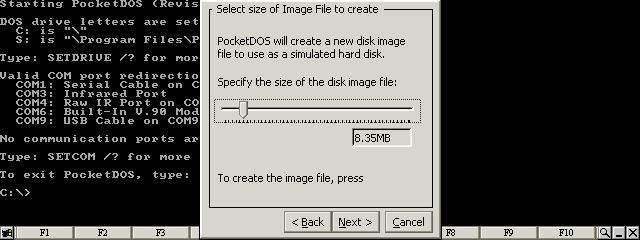 Set the size of the image file to at least 8.35Mb