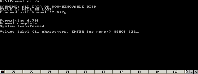 Enter a label for the disk image