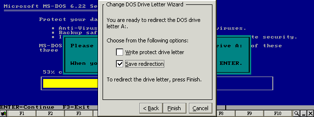 Set Save redirection and press the Finish  button