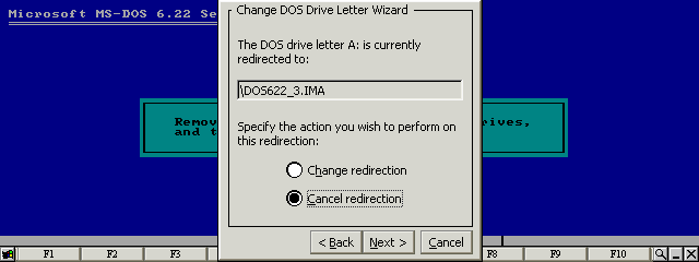 Select Cancel redirection and press the  Next button