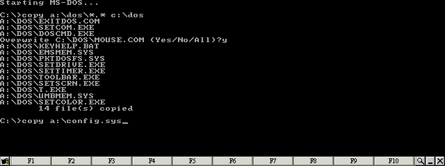 Type: COPY A:\CONFIG.SYS
