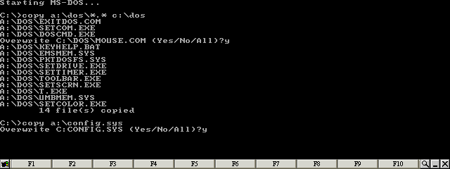 Press the &apos;Y&apos; key when prompted to overwrite any files