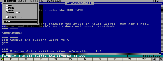 Select Exit from the File menu