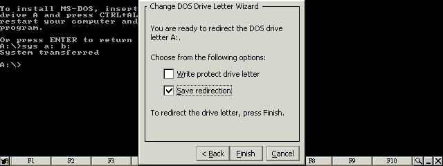 Select Save redirection and press the  Finish button